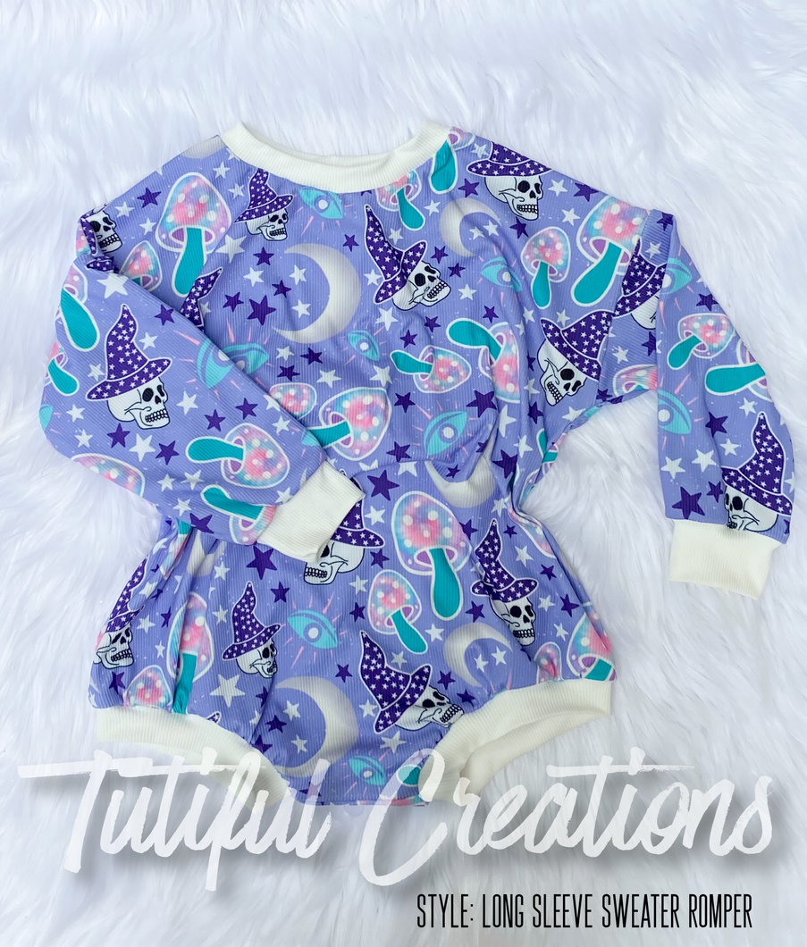 RIB KNIT SKULLS & SHROOMS PRINT (Choose SELECT style/size etc. )