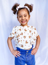 Load image into Gallery viewer, Cream Floral Eyelet Fluttering Knot Top (TOP ONLY)