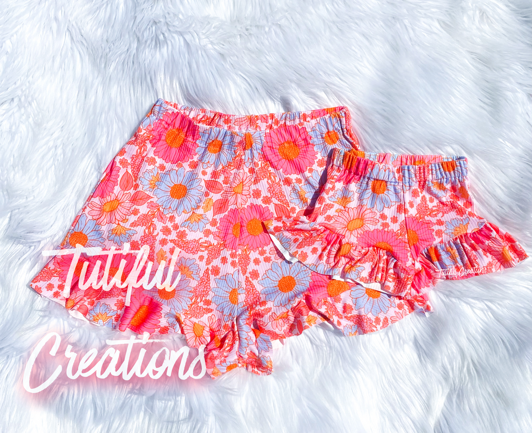 *MOMMY SIZE* CANDY PINK FLORAL (SELECT style/size etc.) rib knit (mommy item only)